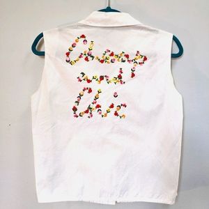 RARE Moschino Embroidered Sleeveless Top